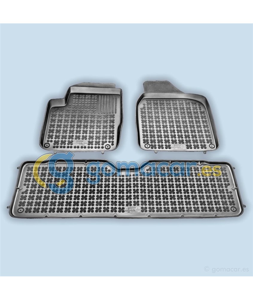 Ford GALAXY 7 plazas (filas 1, 2 y 3) de 1995 a 2006 / Juego Alfombras de goma - AR0103