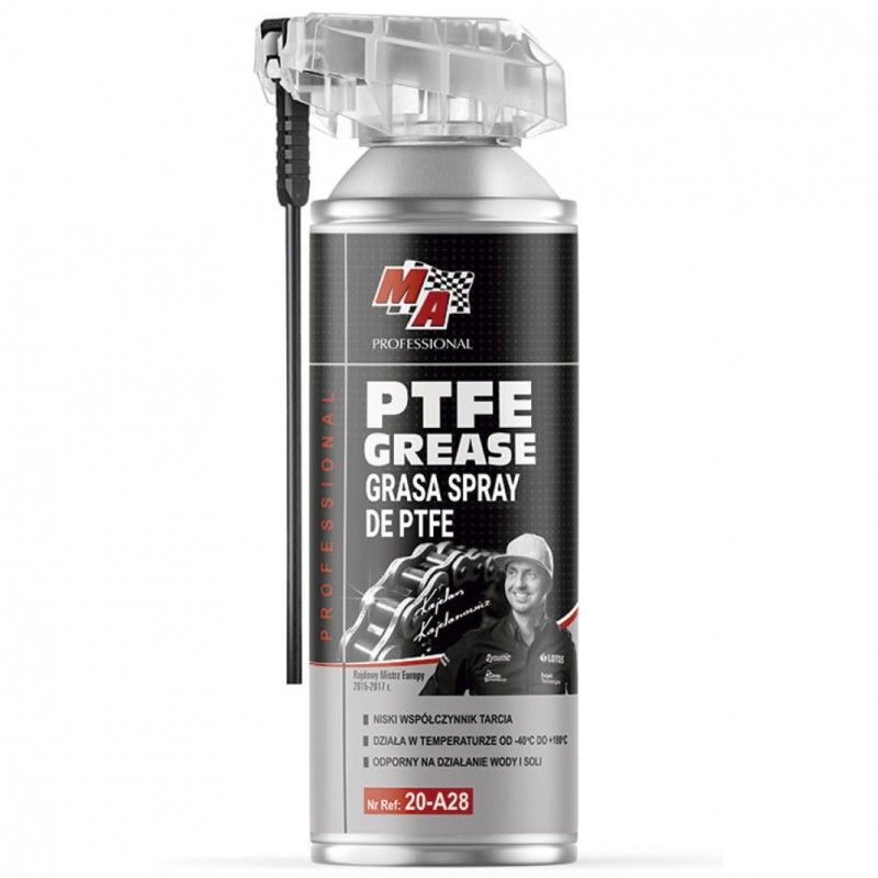 Grasa Spray PTFE 400 ml. para cadenas, bisagras y retenedores de puerta